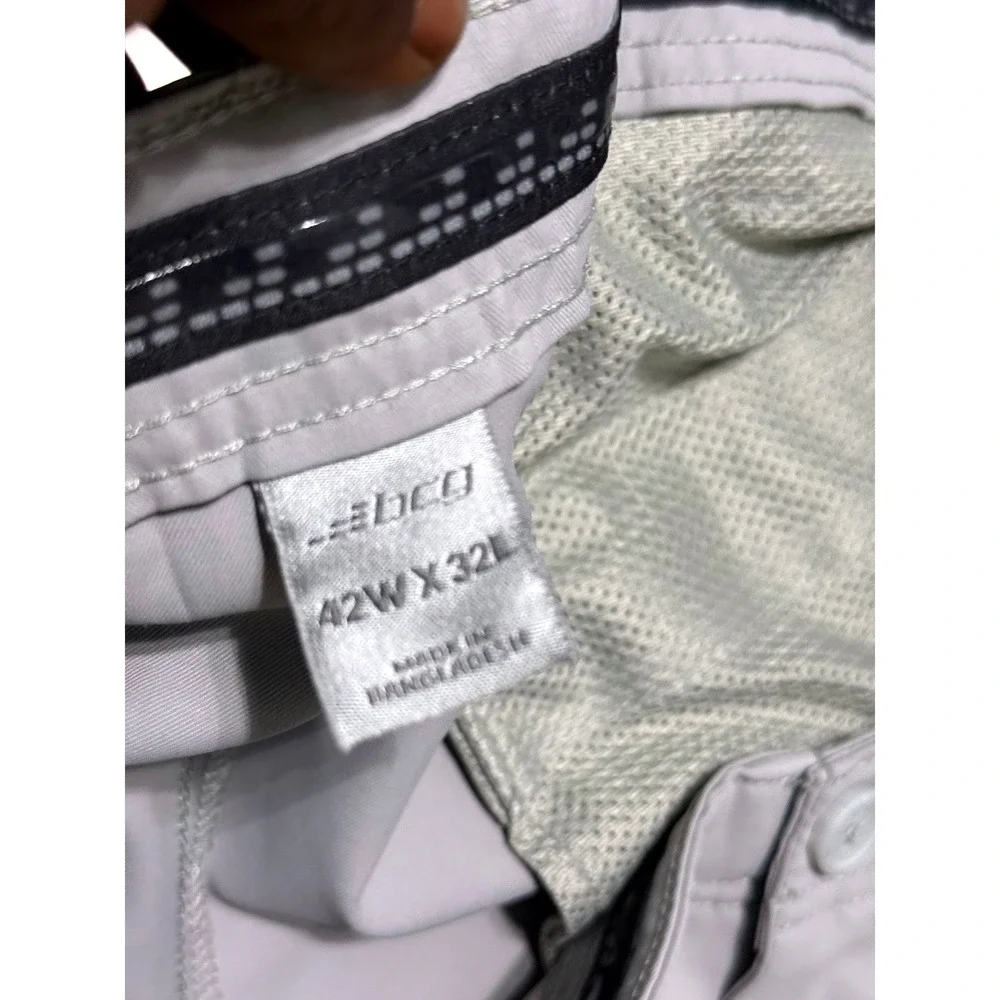 BCG Mens Grey‎ Golf Pants 42W x 32L Stretch Performance Active Trousers